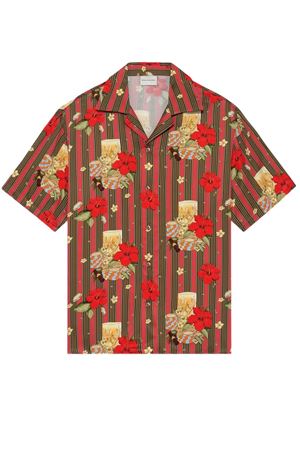 Red short-sleeved shirt DROLE DE MONSIEUR | KSH230VI031PK